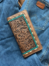 Load image into Gallery viewer, Turquoise Trim Wallet

