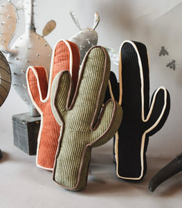Corduroy Saguaro Cactus Shaped Pillow