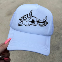 Load image into Gallery viewer, Rowdy Vaquero Bullskull Trucker Hat
