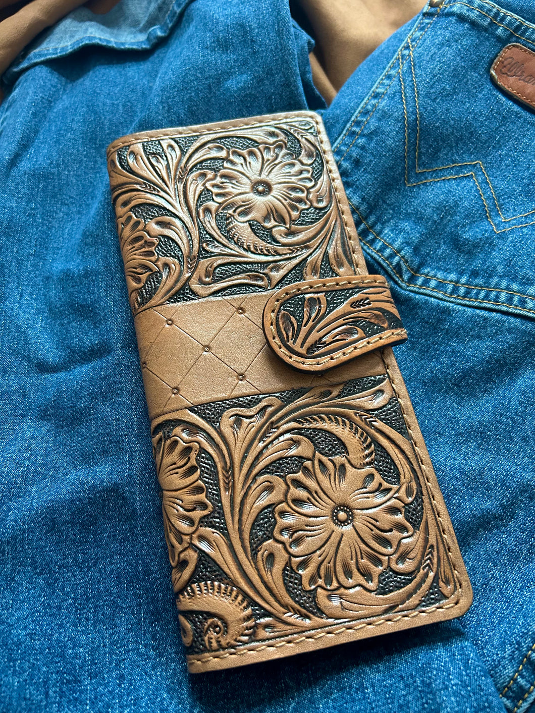Tooled Button Wallet