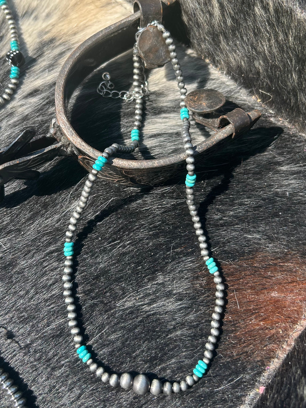 Turquoise and Pearl Necklace