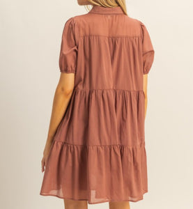 Clay Tiered Dress