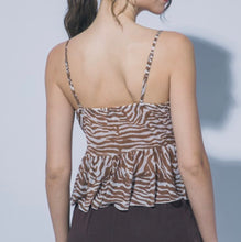 Load image into Gallery viewer, Zebra Ruffle Blouse
