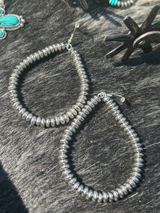 Silver Saucer Hoops