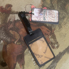 Load image into Gallery viewer, Black Leather Luggage Tag
