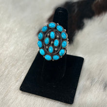 Load image into Gallery viewer, 15 Stone Turquoise Cluster Ring

