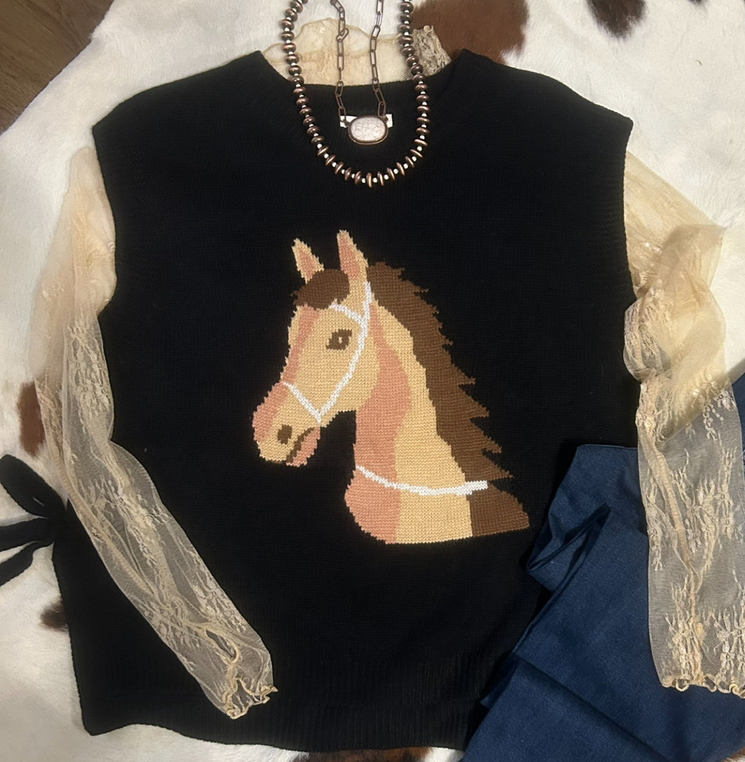 Pony Poncho Vest