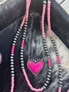 Pink Heart Necklace