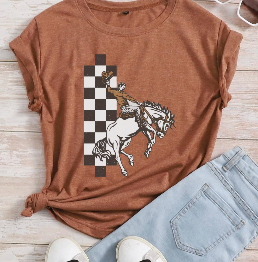 Checkered Bronc Rider