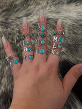Load image into Gallery viewer, Turquoise Initial Rings
