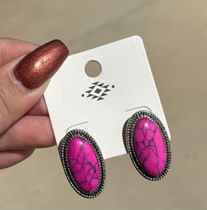 Pink Stone Studs