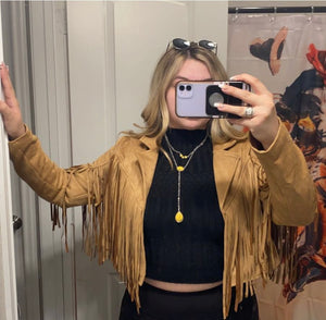 Brown Fringe Jacket