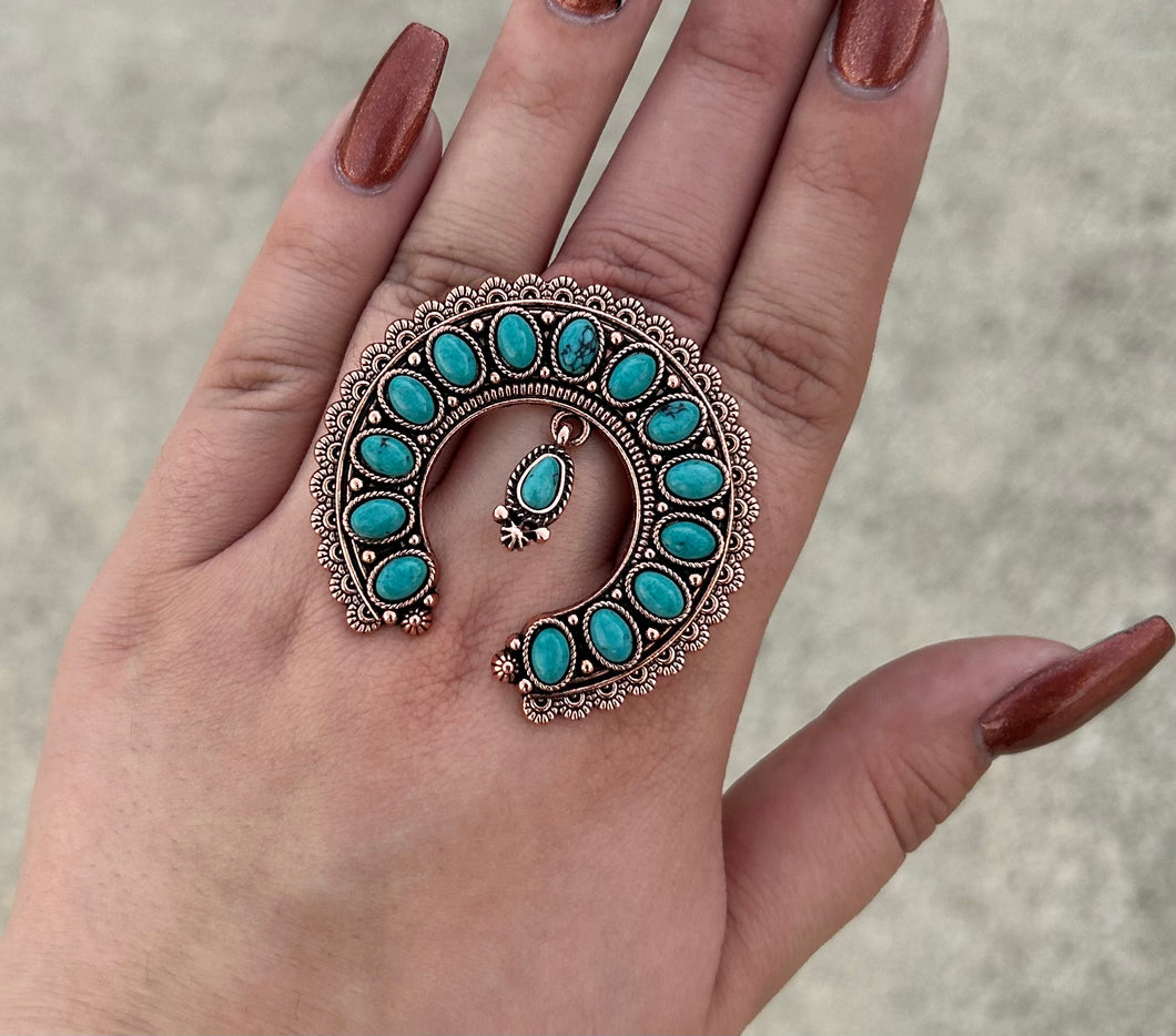 Turquoise Squash Ring