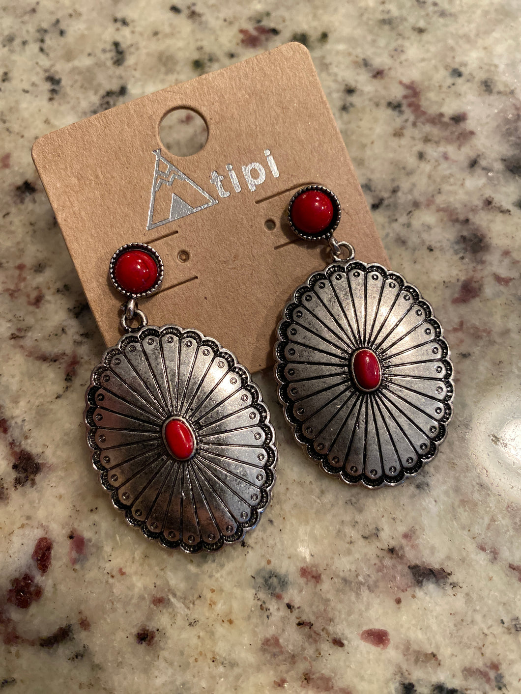 Red Concho Babe Earrings